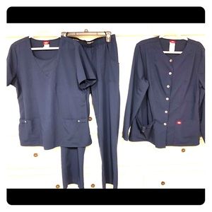 Dickies navy scrub set of 3!!!